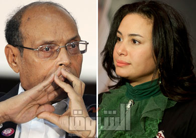 الفنانة هند صبري والرئيس التونسي منصف المرزوقي